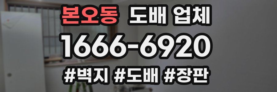 본오동 도배 업체