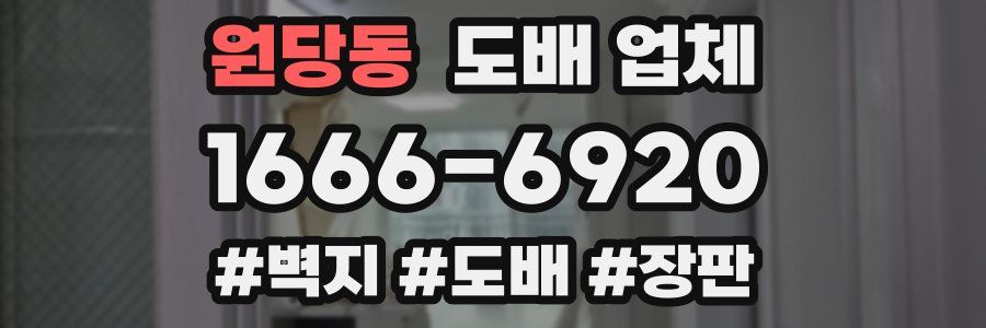 원당동 도배 업체