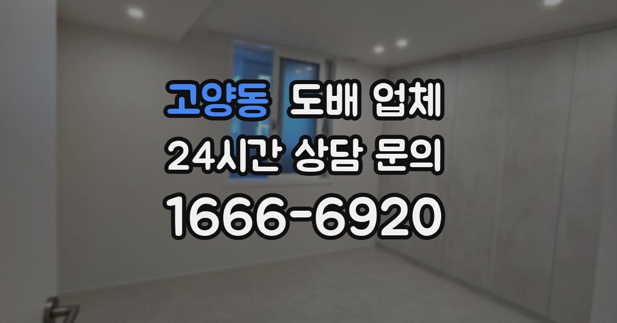 고양동 도배 업체