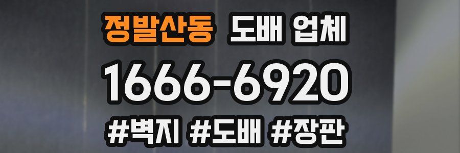 정발산동 도배 업체