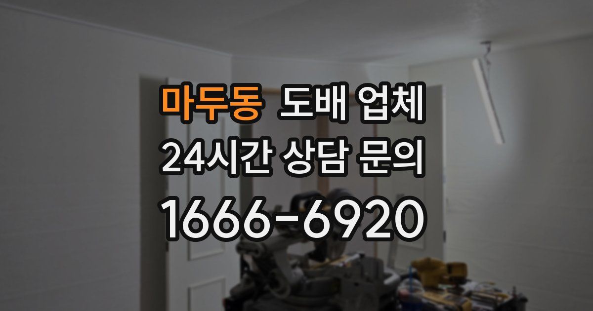 마두동 도배 업체