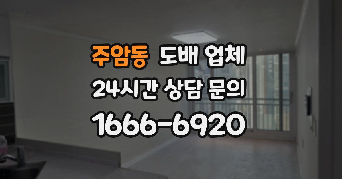 주암동 도배 업체