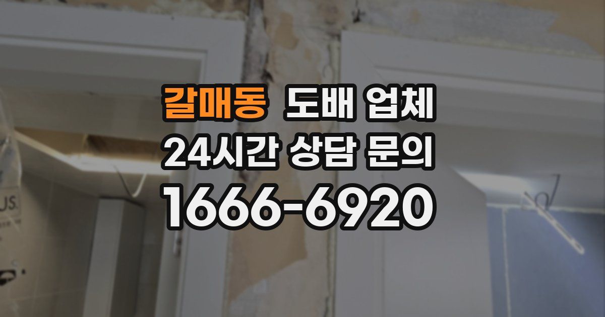 갈매동 도배 업체