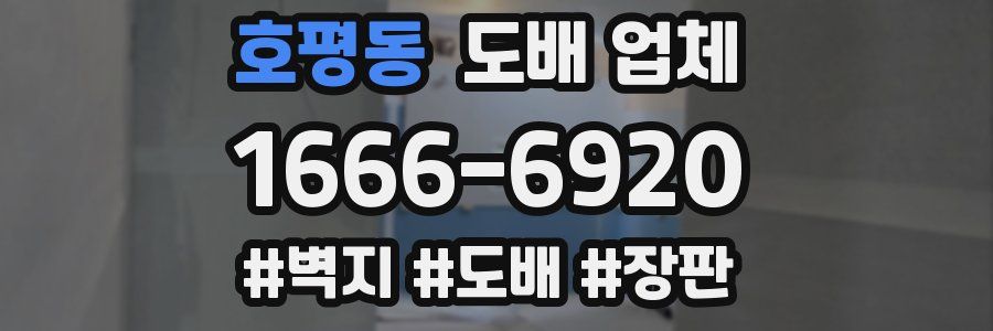 호평동 도배 업체