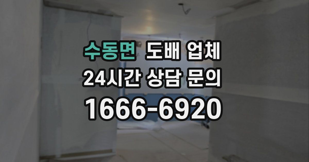 수동면 도배 업체