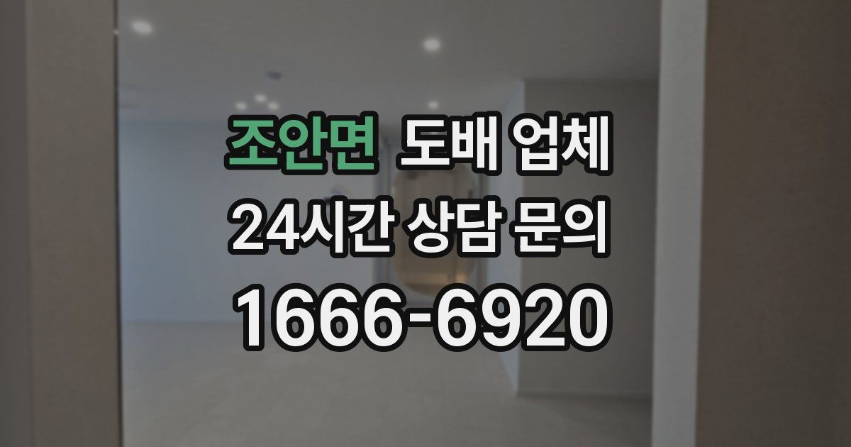 조안면 도배 업체