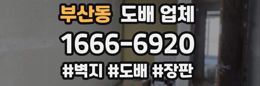 부산동 도배 업체