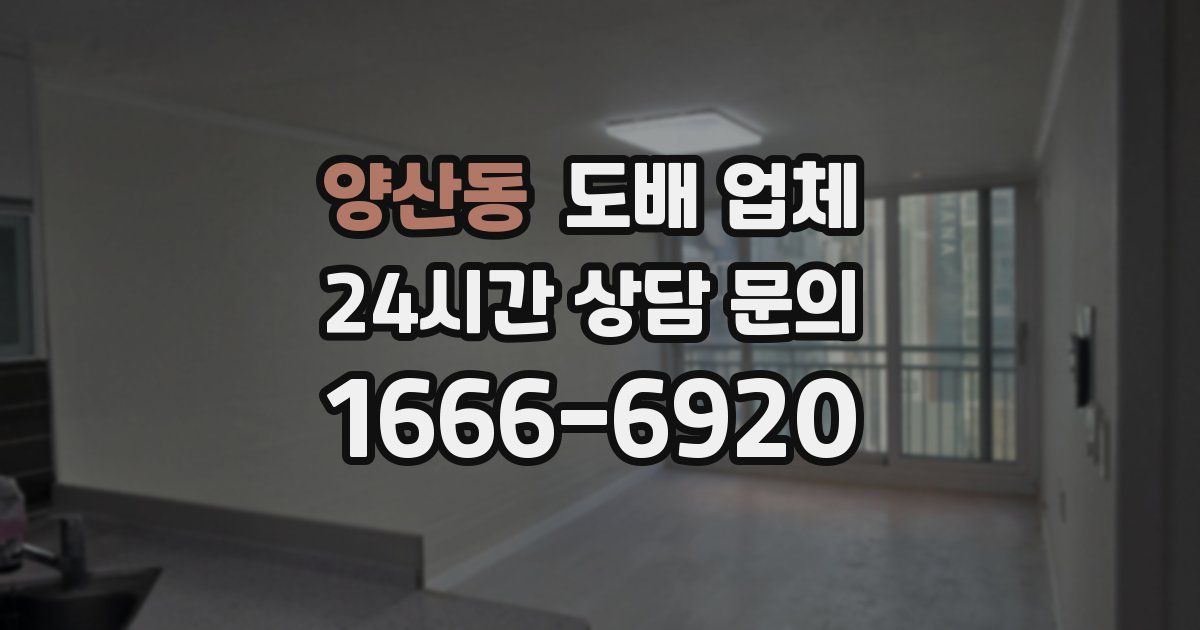 양산동 도배 업체