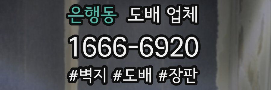 은행동 도배 업체