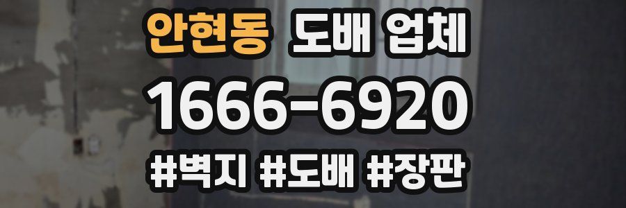 안현동 도배 업체