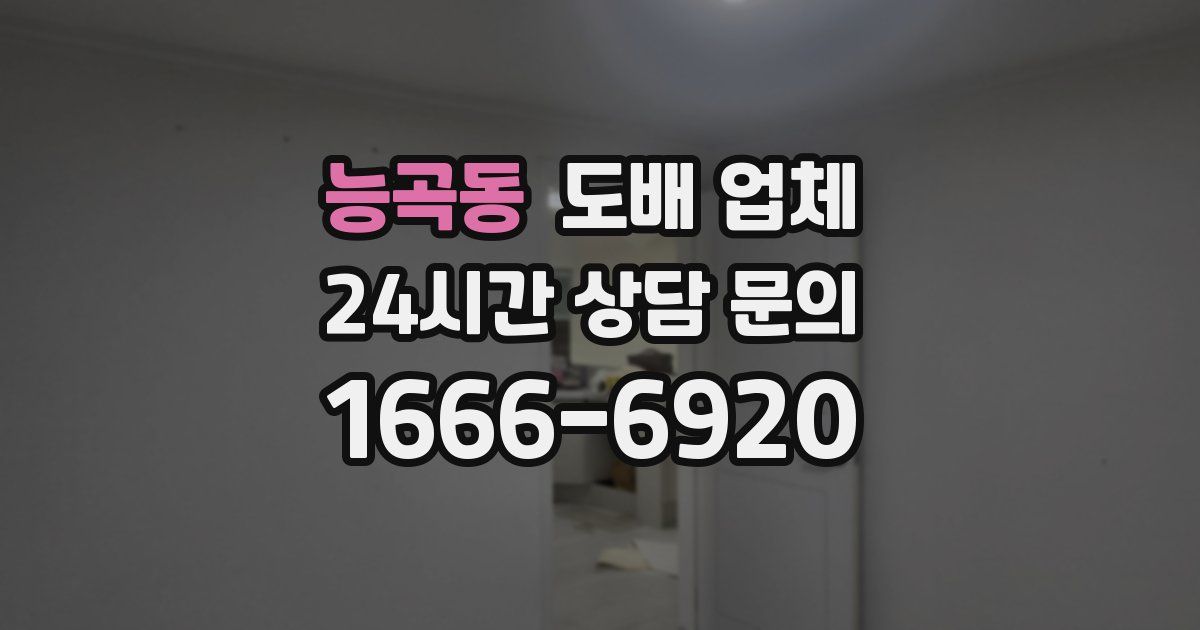 능곡동 도배 업체