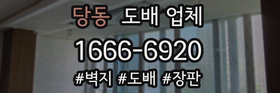 당동 도배 업체