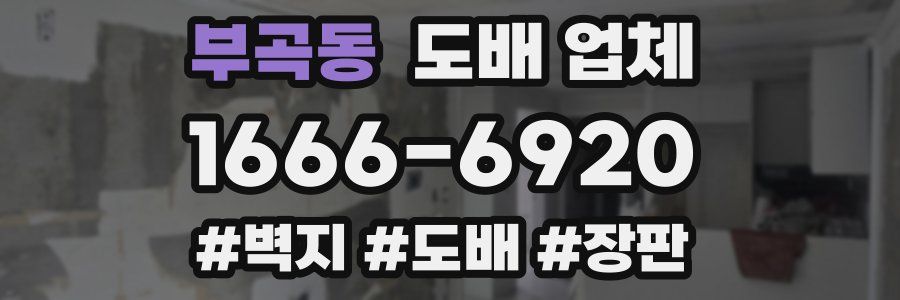부곡동 도배 업체