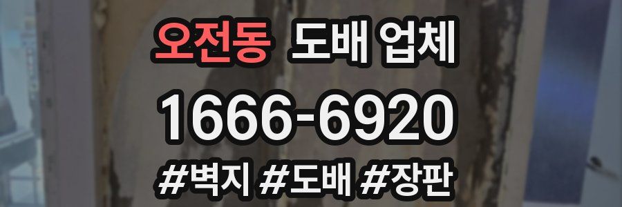 오전동 도배 업체