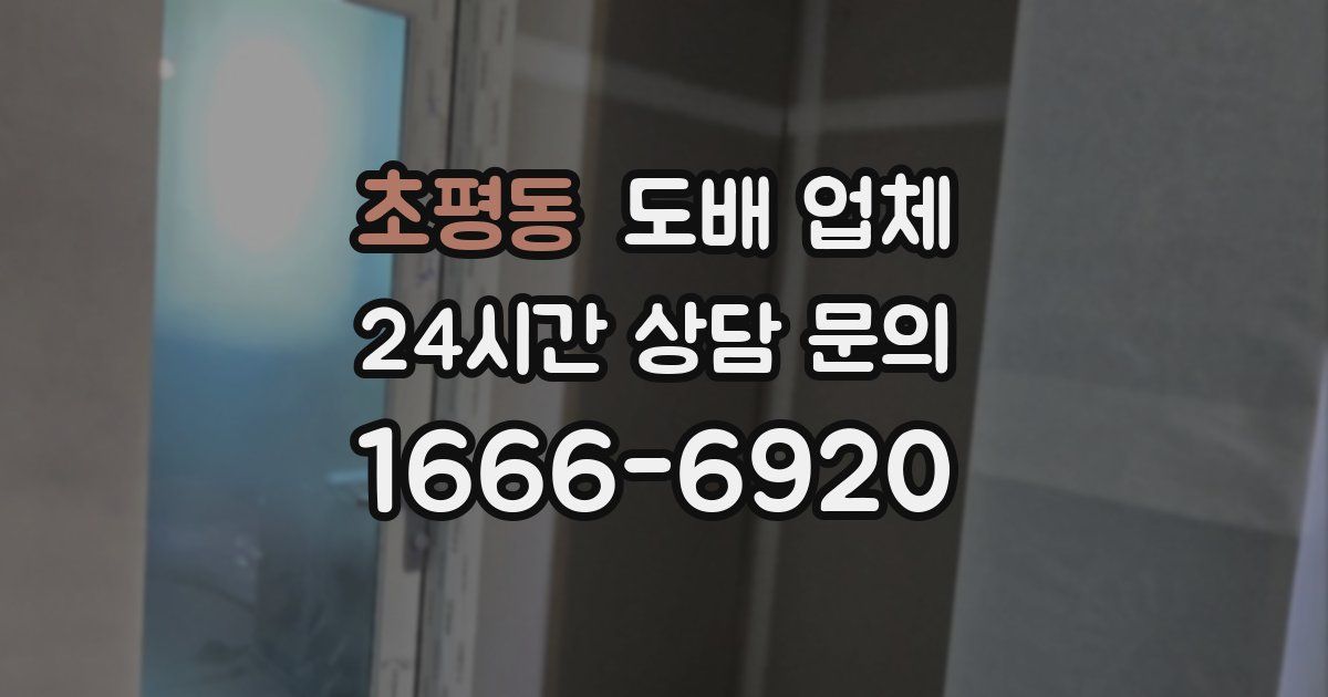 초평동 도배 업체