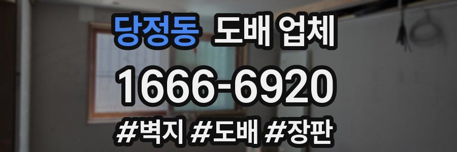 당정동 도배 업체