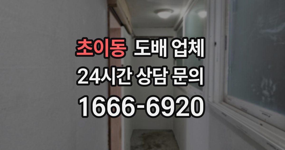 초이동 도배 업체
