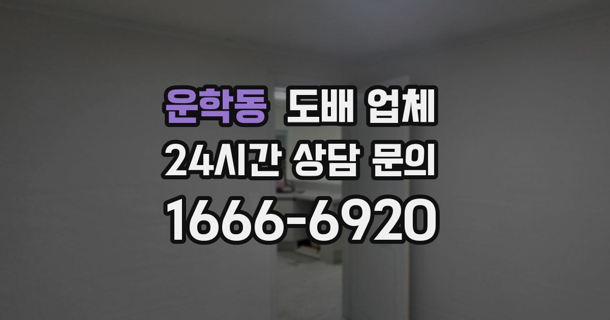 운학동 도배 업체