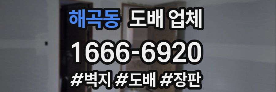 해곡동 도배 업체