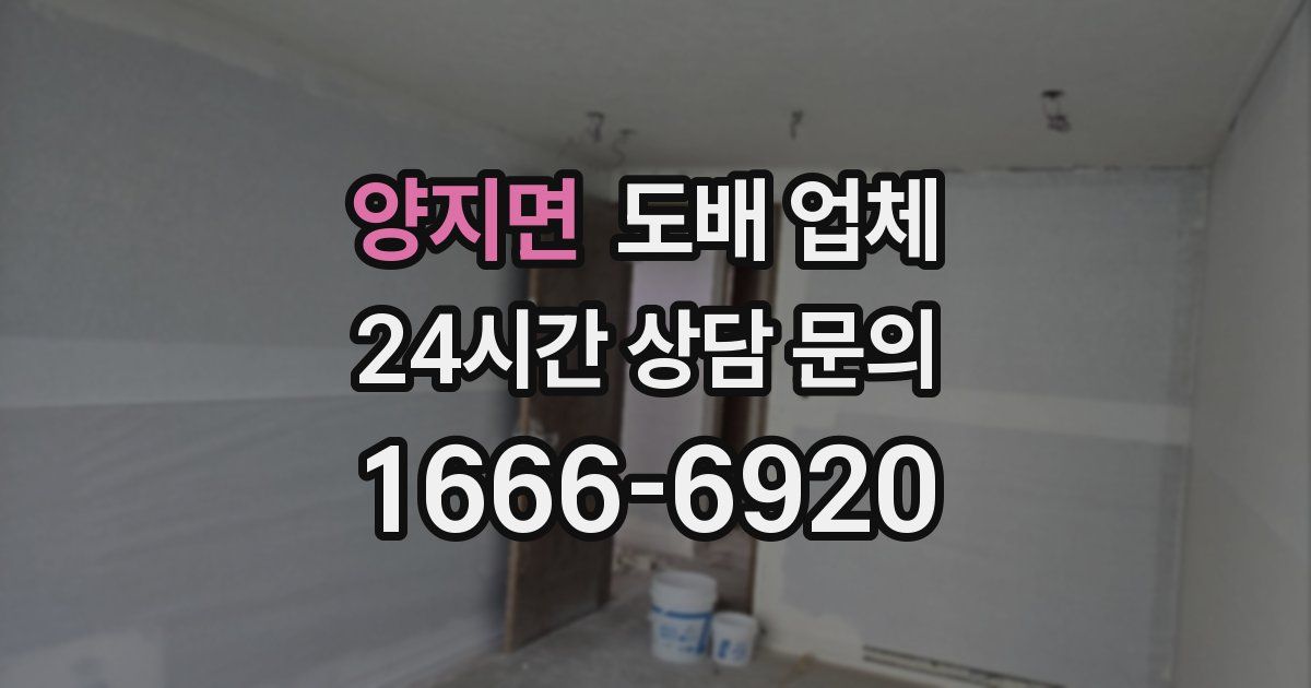 양지면 도배 업체