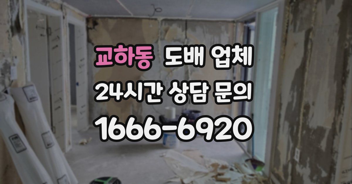 교하동 도배 업체
