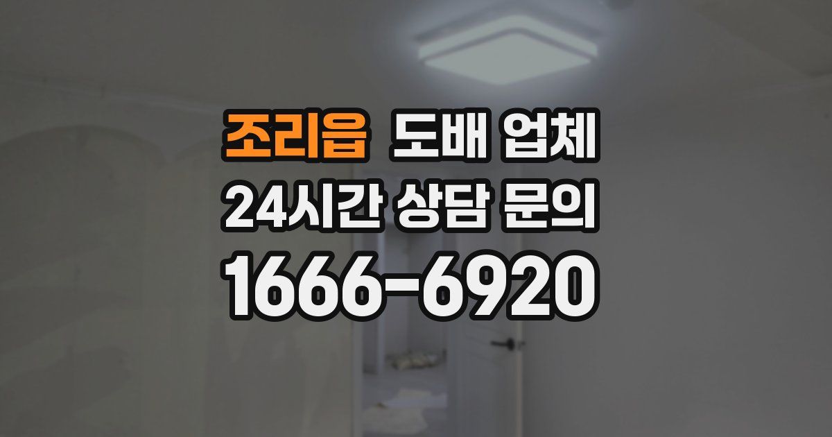 조리읍 도배 업체
