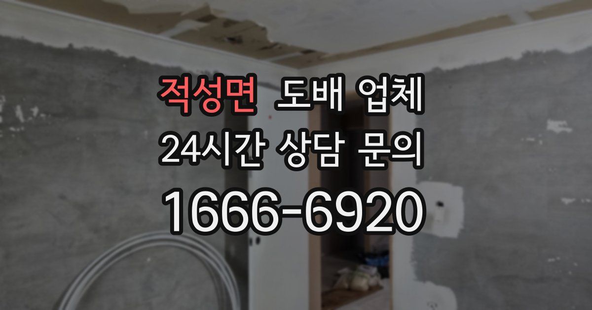 적성면 도배 업체