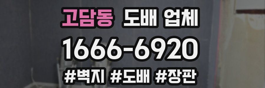 고담동 도배 업체