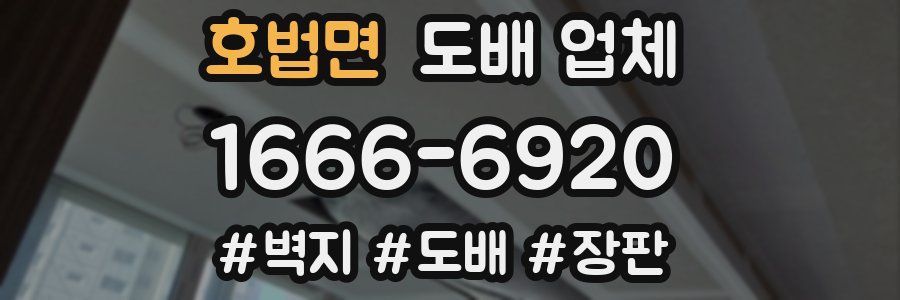 호법면 도배 업체