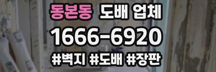 동본동 도배 업체