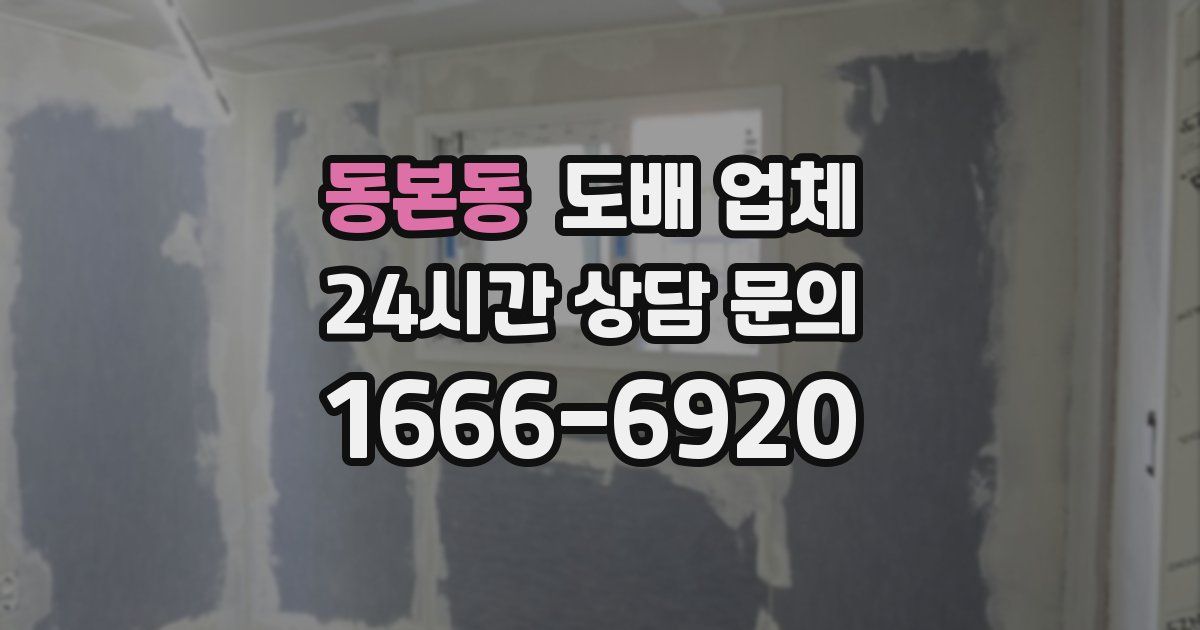 동본동 도배 업체