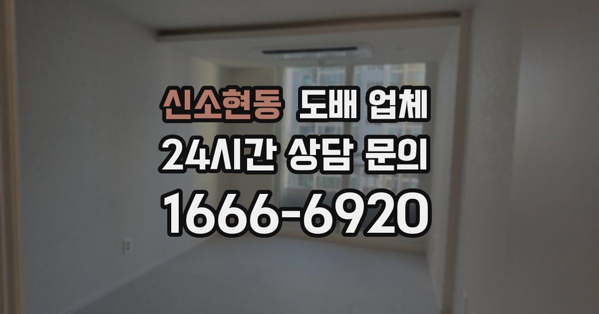 신소현동 도배 업체