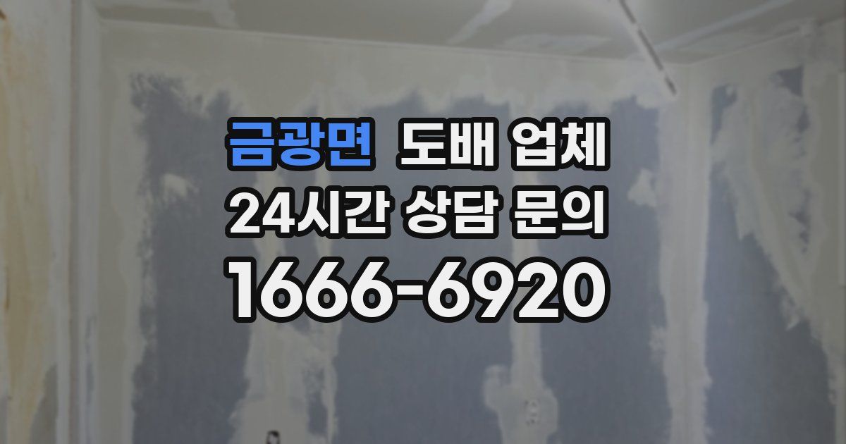 금광면 도배 업체