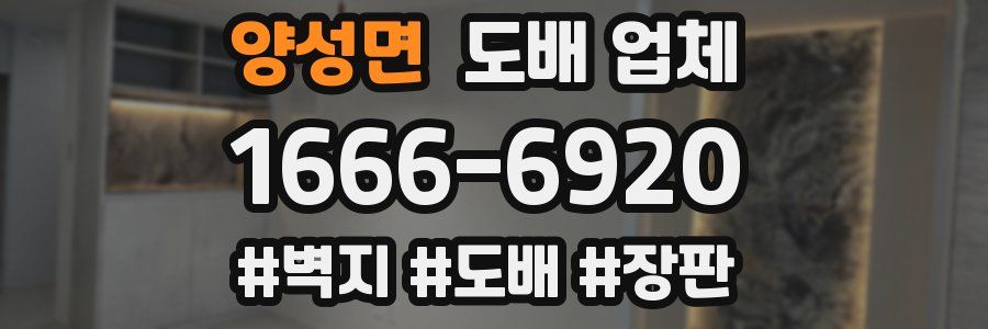 양성면 도배 업체