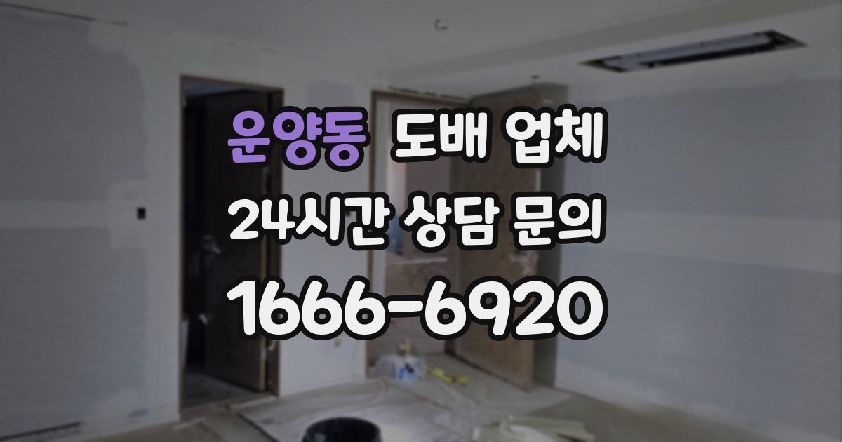 운양동 도배 업체