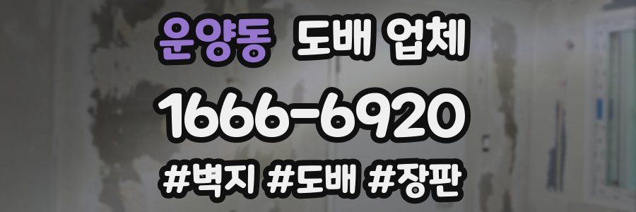 운양동 도배 업체