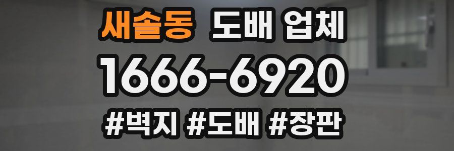 새솔동 도배 업체