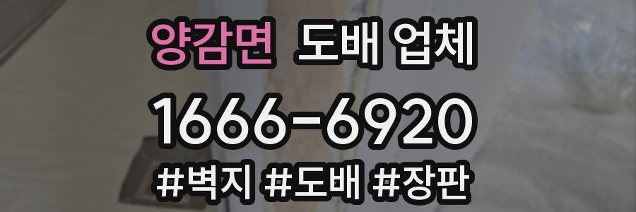 양감면 도배 업체