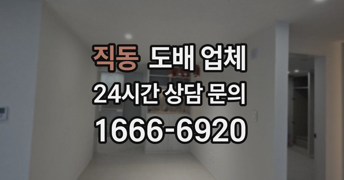 직동 도배 업체