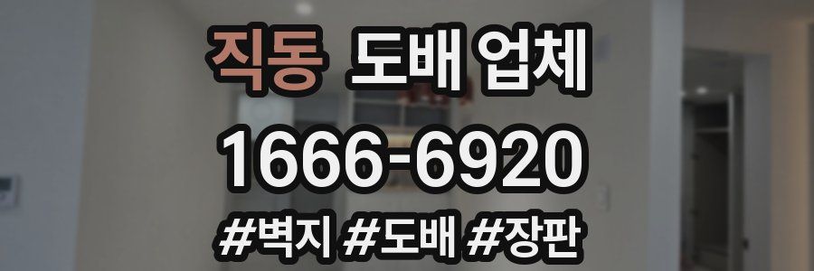 직동 도배 업체