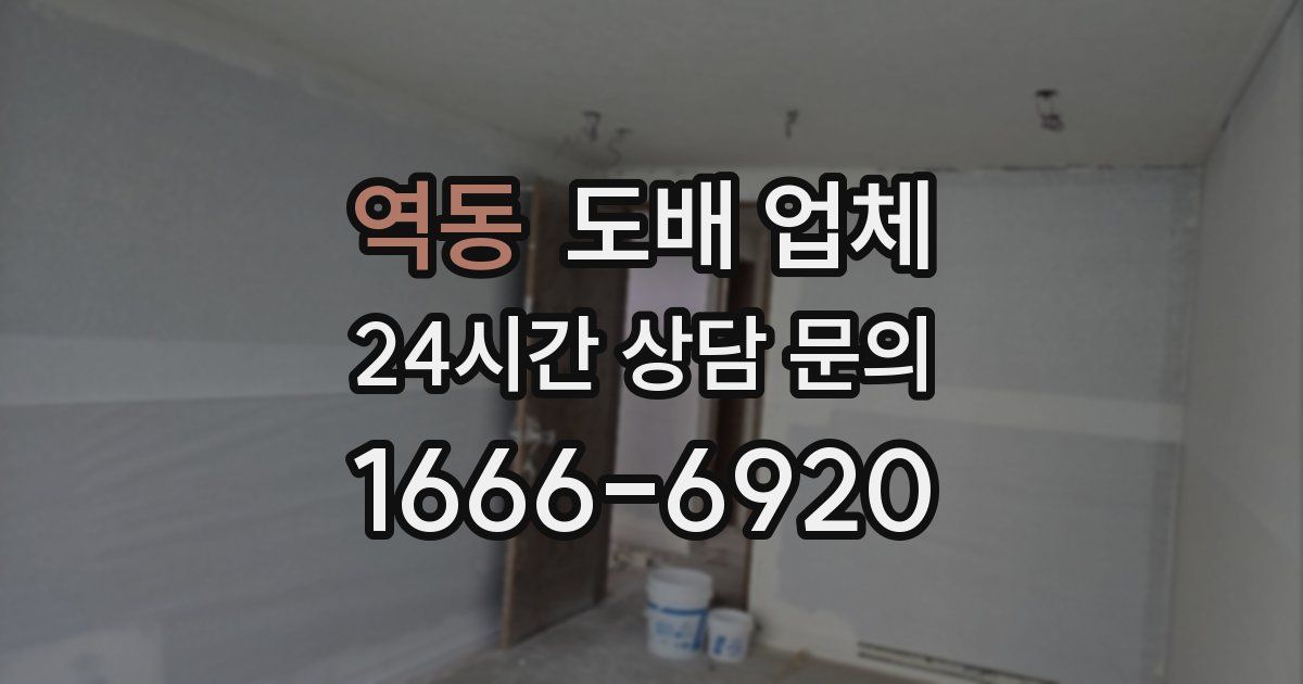 역동 도배 업체