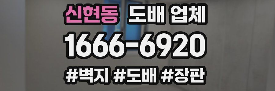 신현동 도배 업체