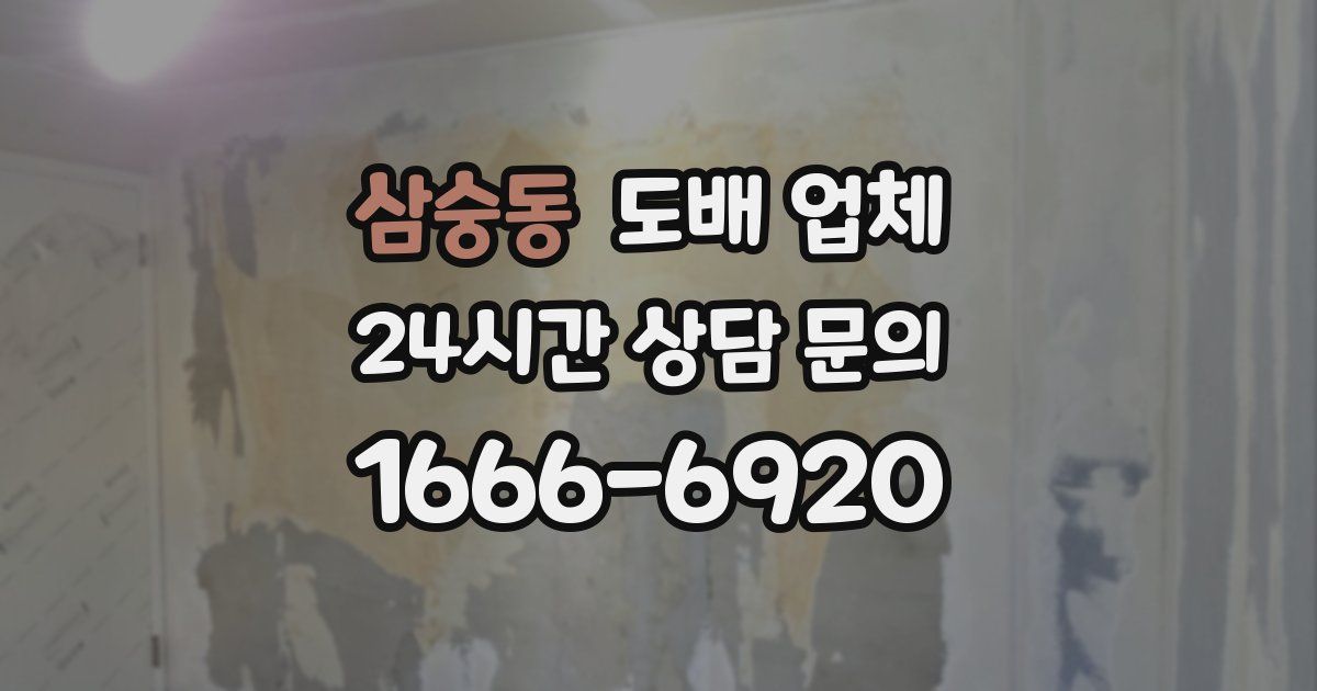 삼숭동 도배 업체