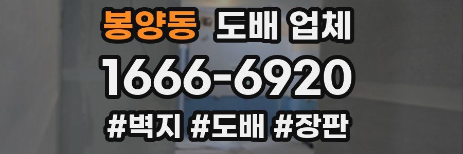 봉양동 도배 업체