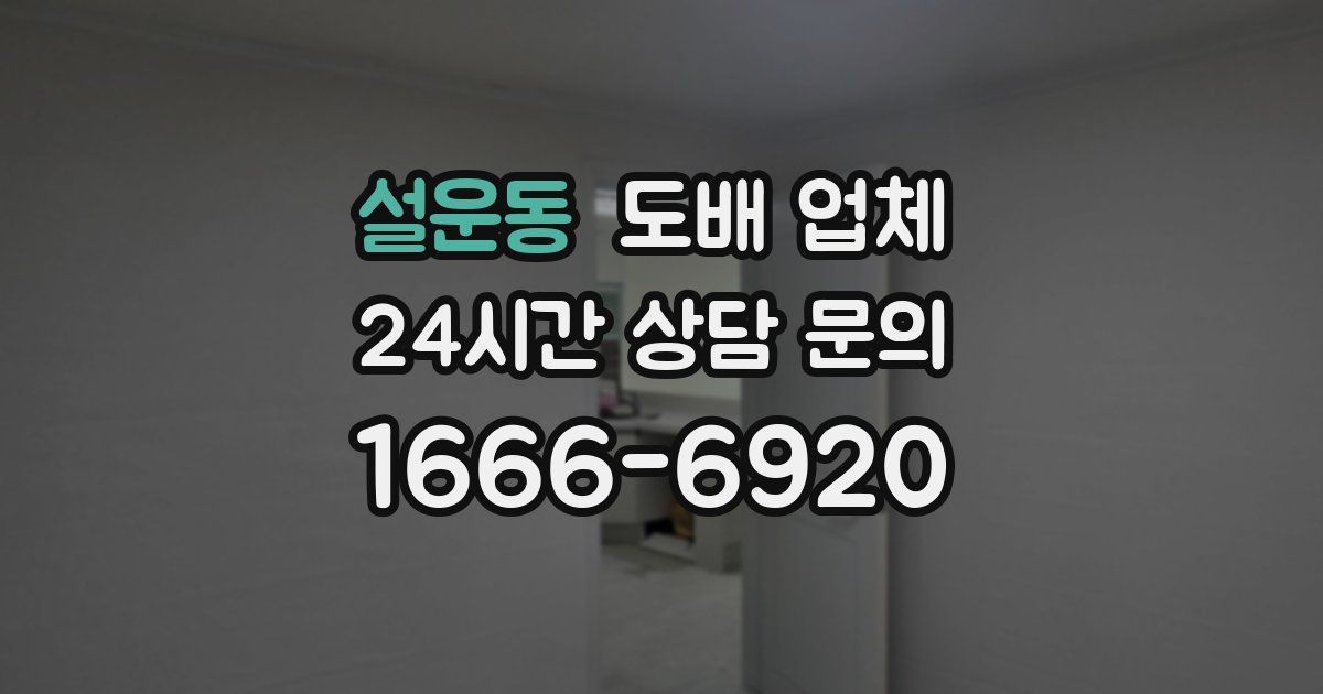 설운동 도배 업체