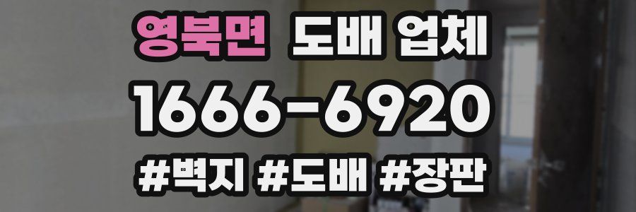 영북면 도배 업체