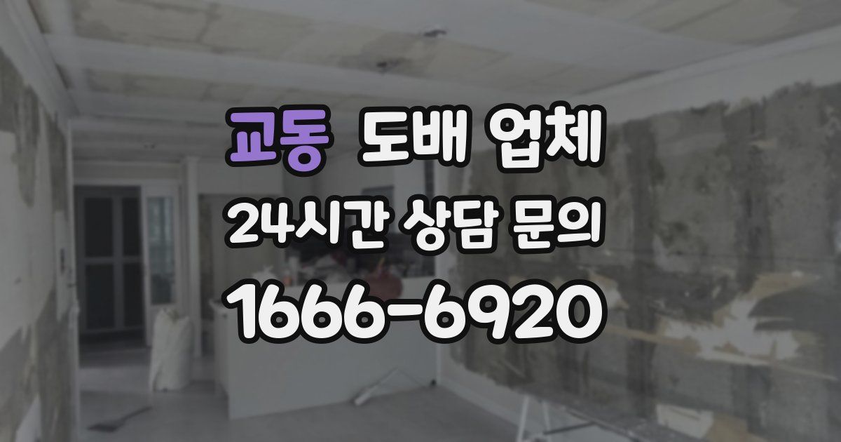 교동 도배 업체