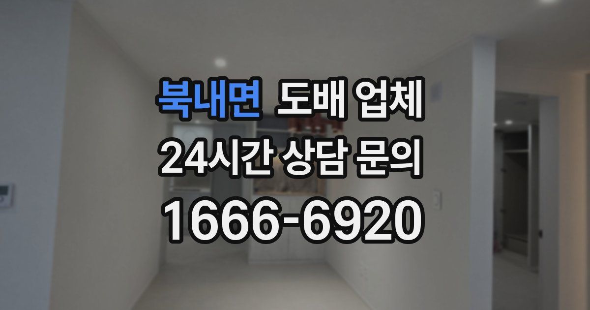 북내면 도배 업체