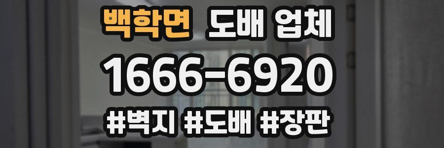 백학면 도배 업체