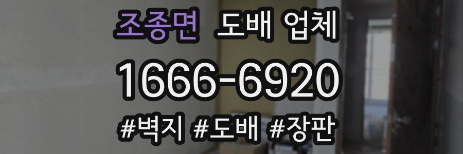 조종면 도배 업체